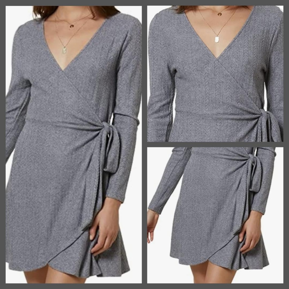 🆕️O'Neill Long Sleeve Woven Wrap Dress for Women Size XL